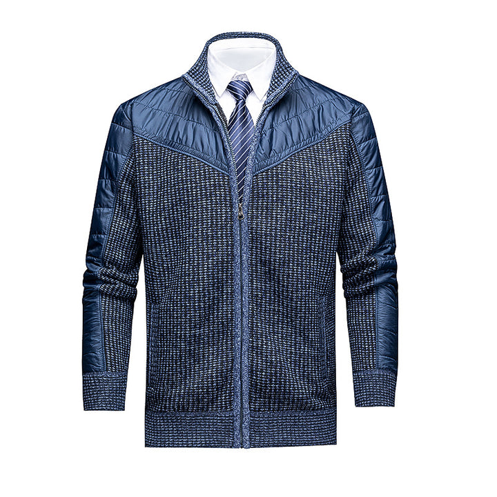 Men's Functional Jacket with Stylish Quilted Pattern and High Collar Lisslune