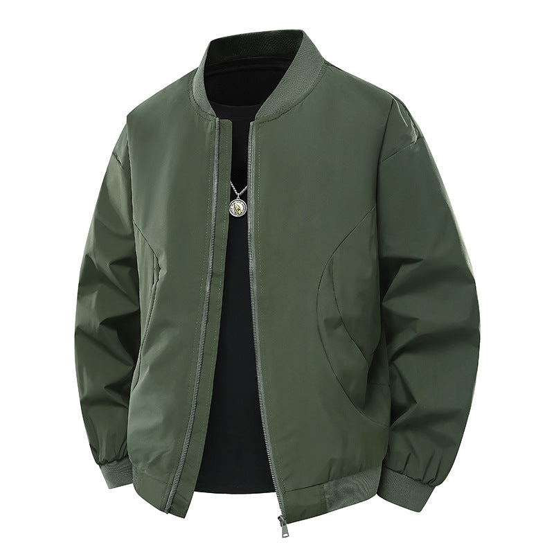 Men's stylish bomber jacket with uncomplicated cut and elastic cuffs Lisslune