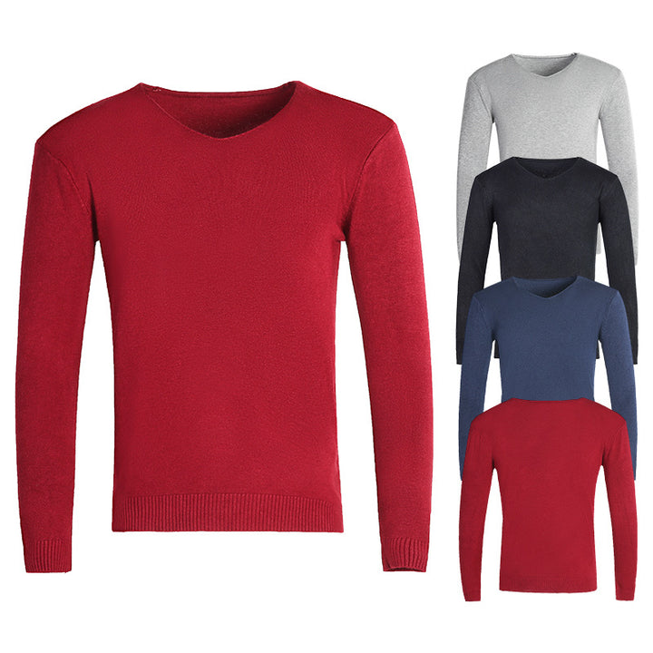 Men's classic V-neck sweater Lisslune