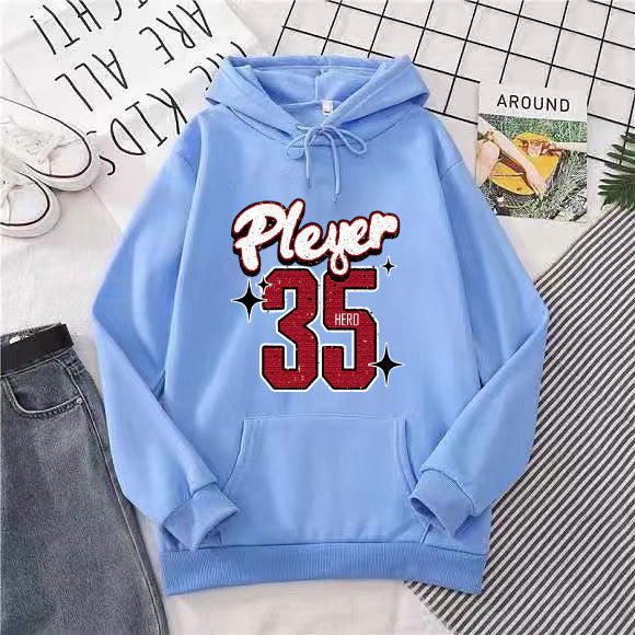 Women's hooded sweatshirt with creative basketball design Lisslune