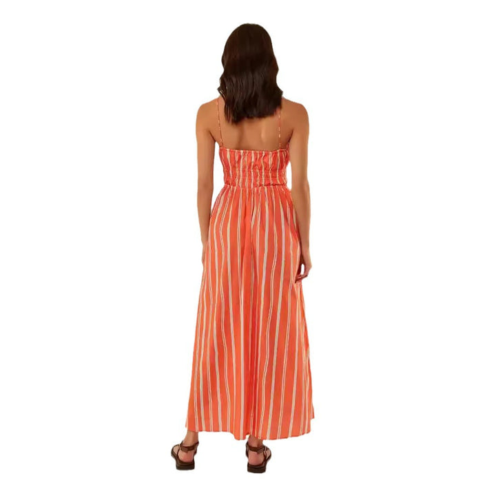 Women's maxi dress with elastic waistband and playful floral pattern Lune London