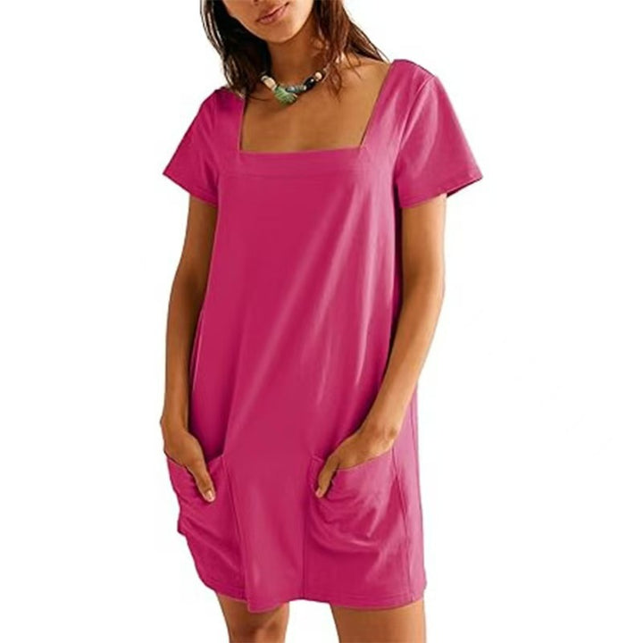 Damen Bequemes Freizeitkleid mit Taschen Lisslune