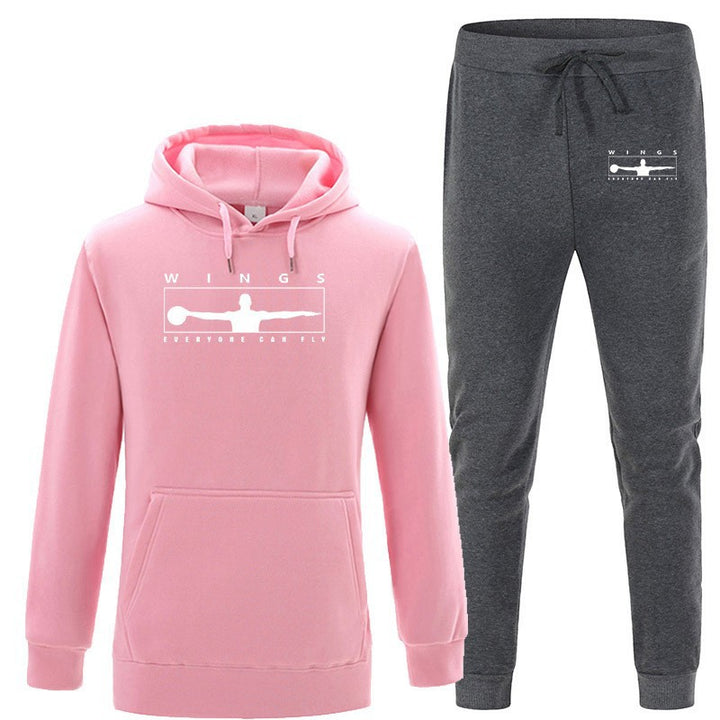 Women's jogging suit with modern logo and comfortable kangaroo pockets Lisslune