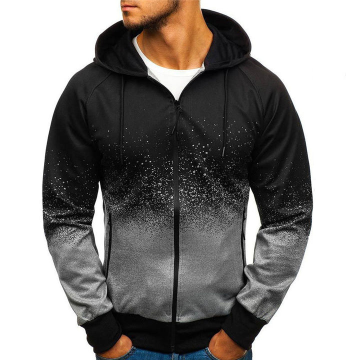 Men's Sporty Hoodie with Modern Gradient Lisslune