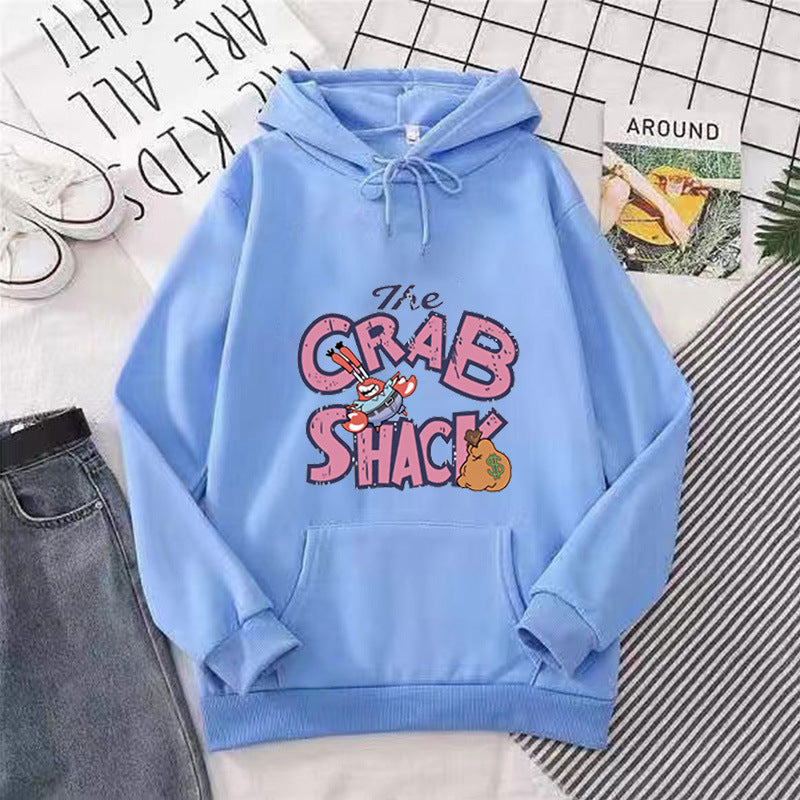 Women hoodie with creative crab motif Lisslune