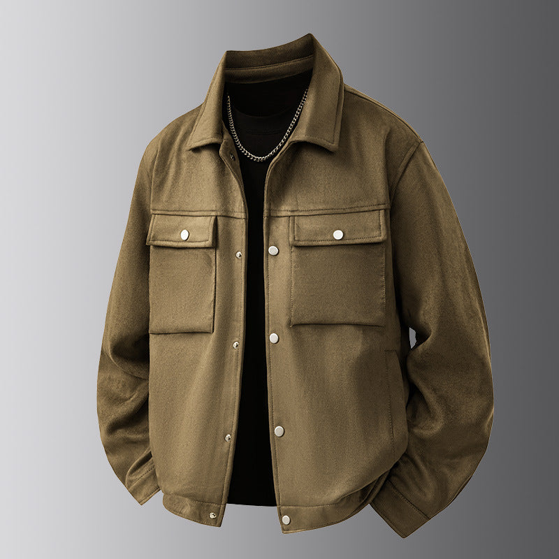 Men's Casual Overshirt Jacket with Practical Chest Pockets Lisslune