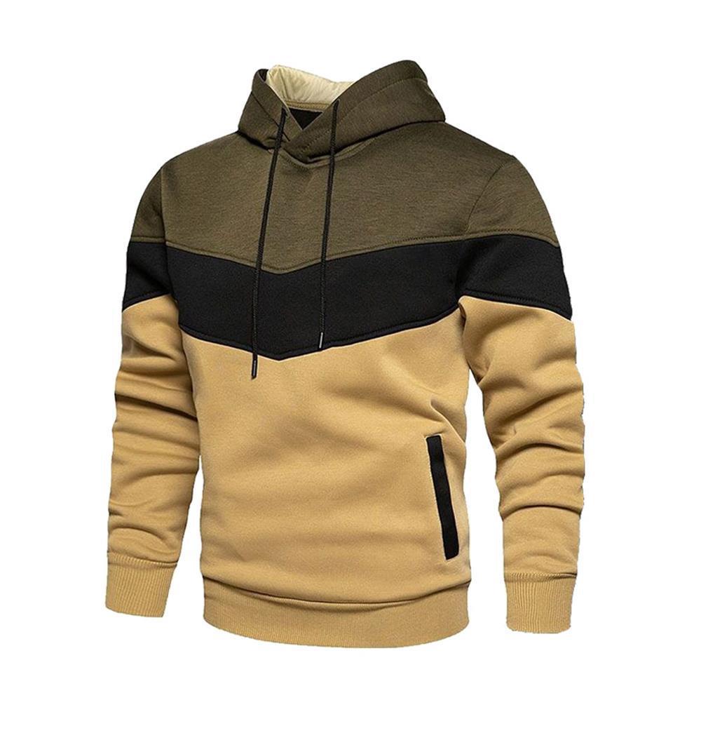 Men's Stylish Hoodie with Innovative Color Block Design Lisslune