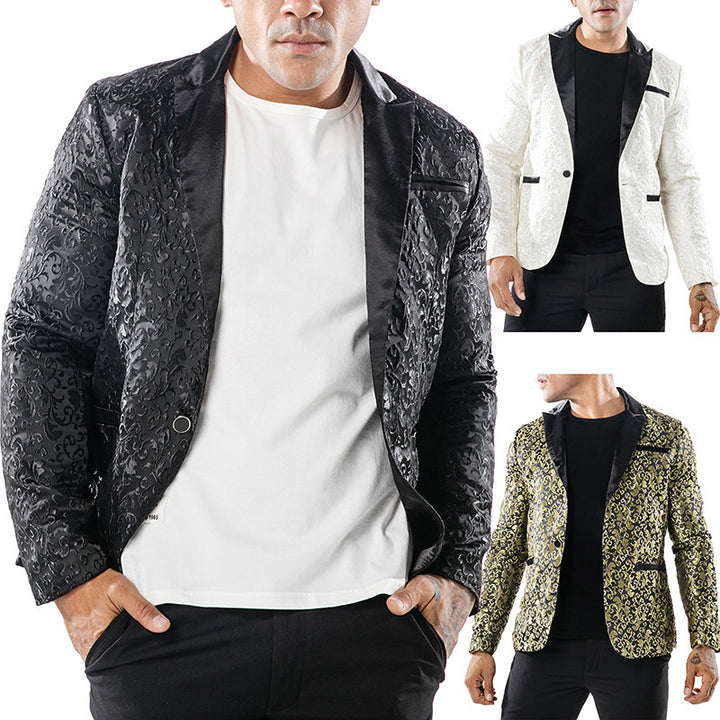 Men's elegant sequin brocade blazer Lisslune