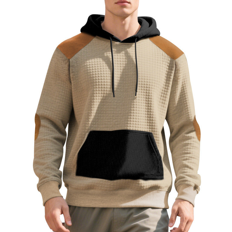 Men's hoodie with textured design and contrast accents Lisslune