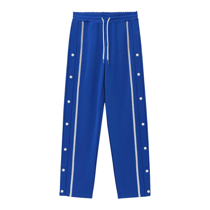 Men's sporty training pants with snap button details and breathable function Lisslune