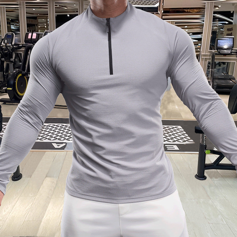 Men's functional shirt with half zipper and breathable structure Lisslune