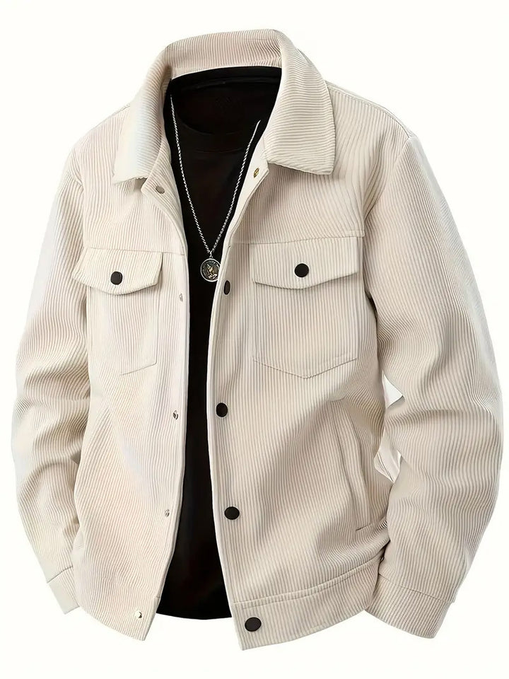 Men's structured top jacket with practical pockets Lisslune