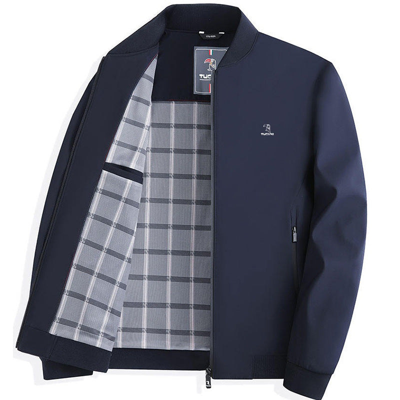 Men's Sporty Bomber Jacket with Light Inner Lining Lisslune