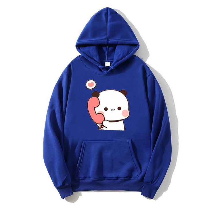 Ladies' hoodie with playful panda design Lisslune