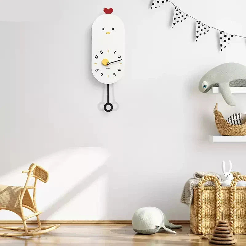 Lisslune | Cute Chicken Kids Room Silent Wall Clock