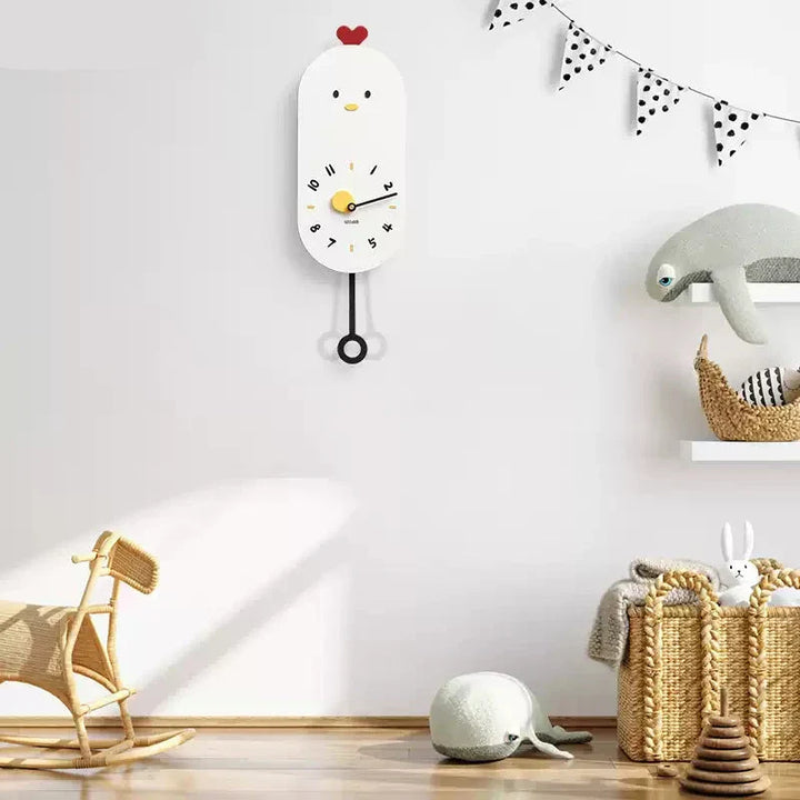 Lisslune | Cute Chicken Kids Room Silent Wall Clock