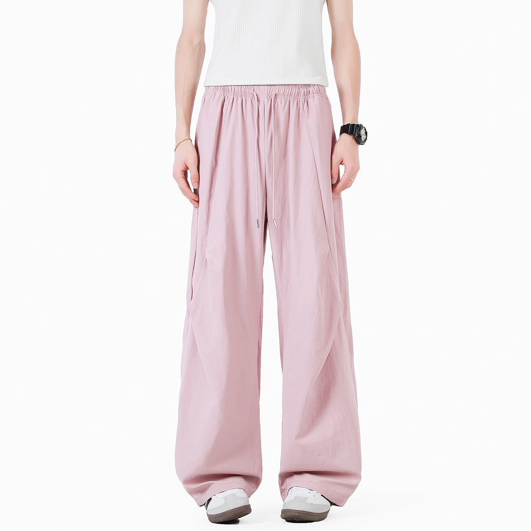 Unisex elegant leisure pants with high waist and loose fit Lisslune