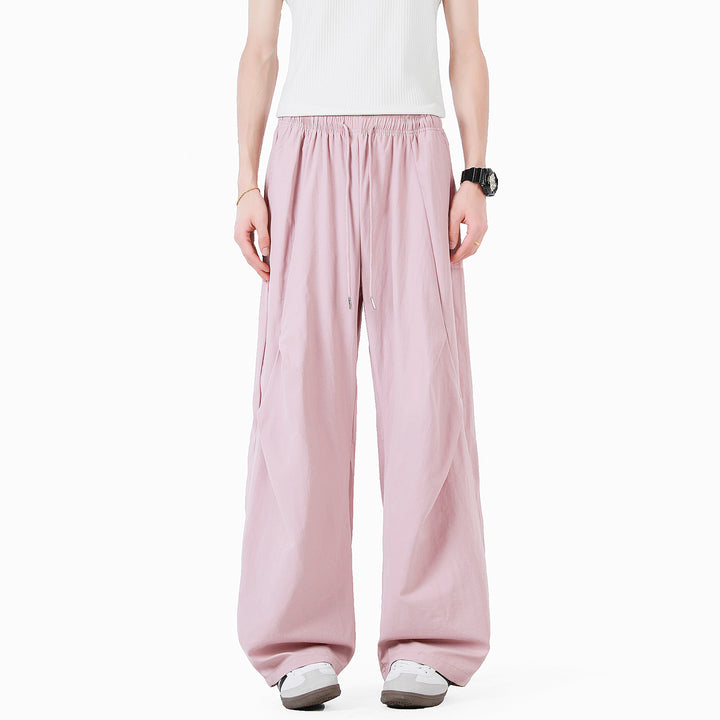 Unisex elegant leisure pants with high waist and loose fit Lisslune