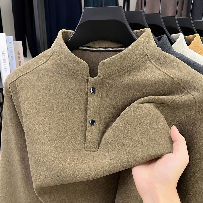 Men's casual long sleeve shirt with button closure Lisslune