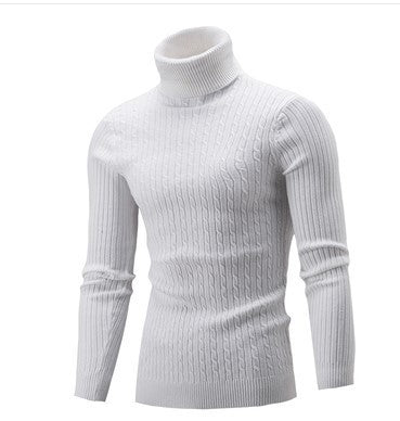 Men's stylish turtleneck sweater with cable knit pattern Lisslune