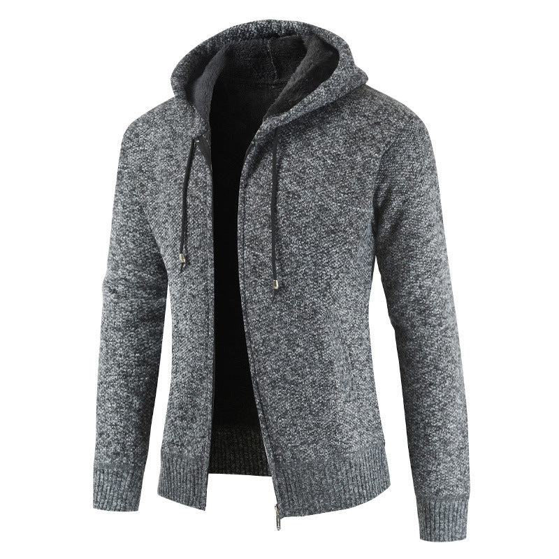 Men's Hoodie Jacket with Warming Fleece Lining Lisslune