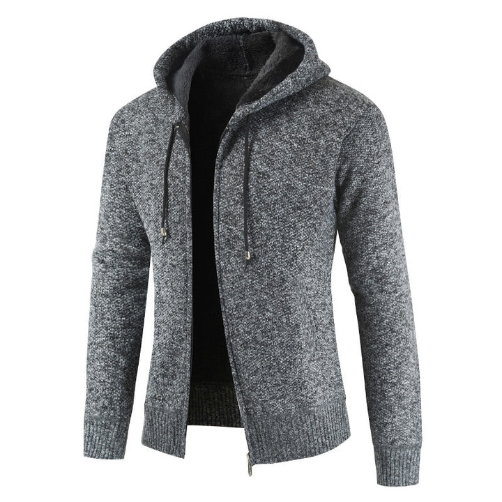 Men's Hoodie Jacket with Warming Fleece Lining Lisslune