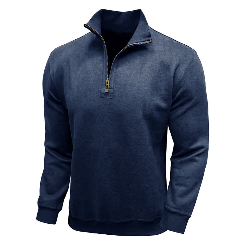 Men's sporty pullover with half zipper Lisslune