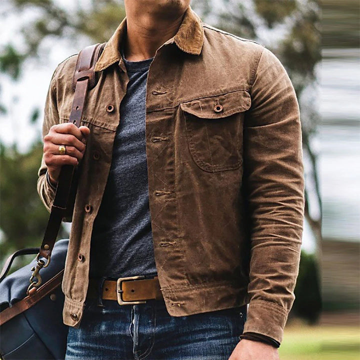 Men's cotton jacket with practical pockets and modern cut Lisslune