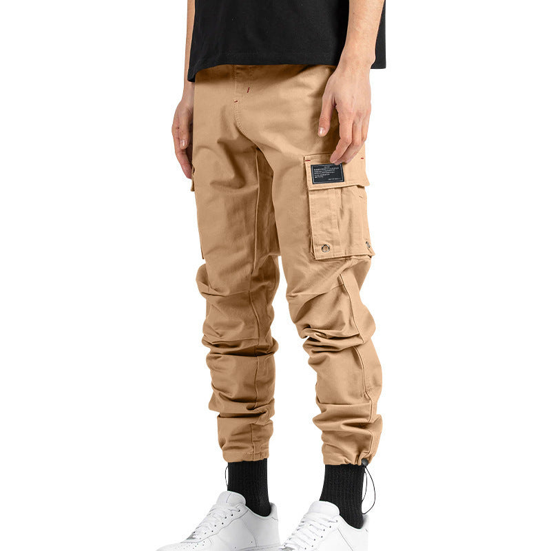 Men's cargo pants with multifunctional pockets and elastic waistband Lisslune
