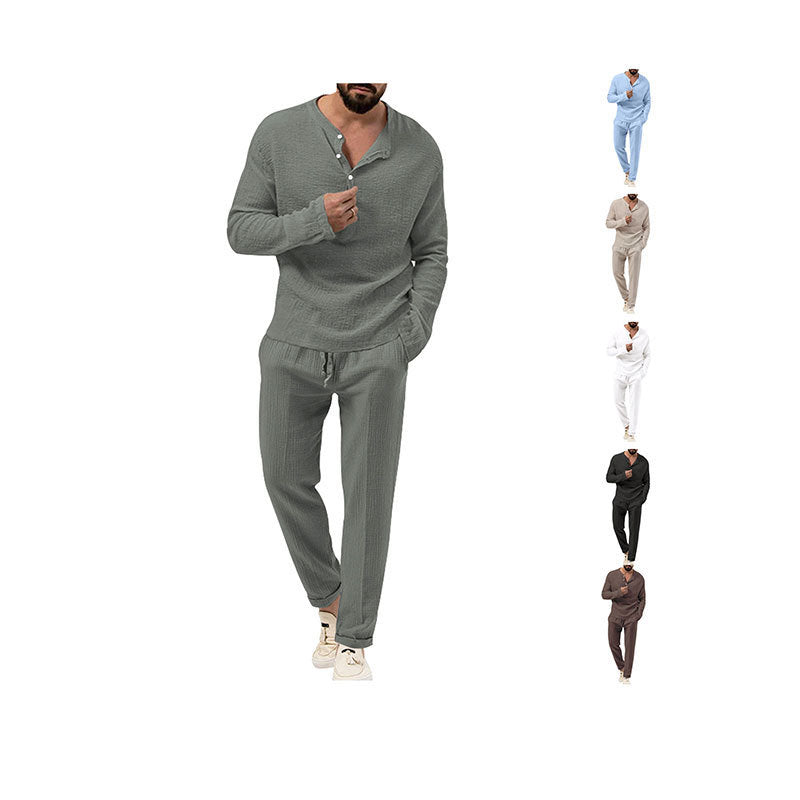 Men's loungewear set with breathable top and comfortable joggers Lisslune