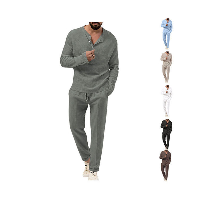 Men's loungewear set with breathable top and comfortable joggers Lisslune