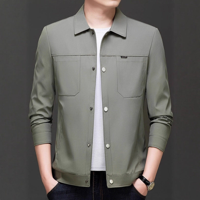 Men's leisure jacket with practical chest pockets and elastic sleeve cuffs Lisslune