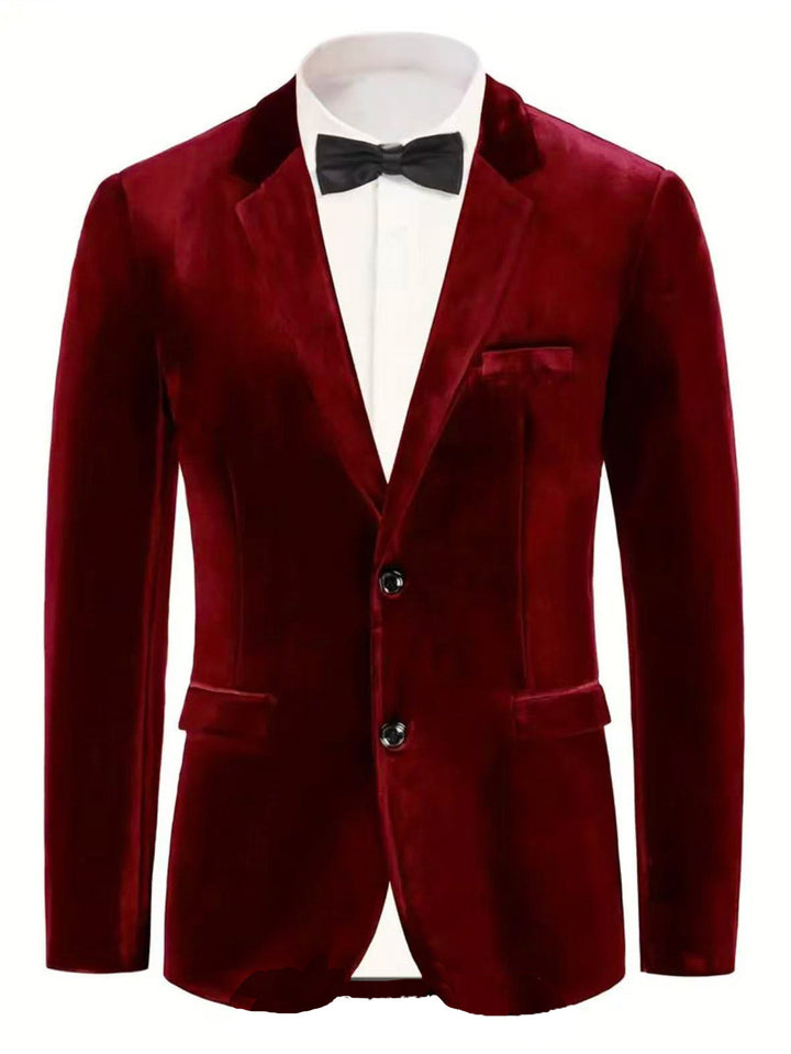 Men's noble velvet blazer with finesse Lisslune