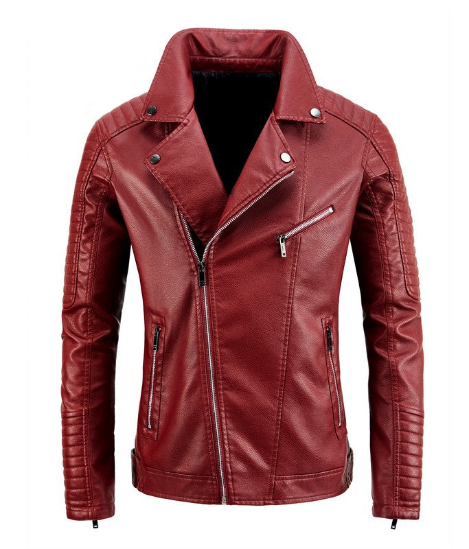 Men's stylish biker jacket made of synthetic leather Lisslune