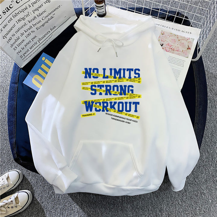 Women's Sporty Hoodie with Motivational Training Print Lisslune