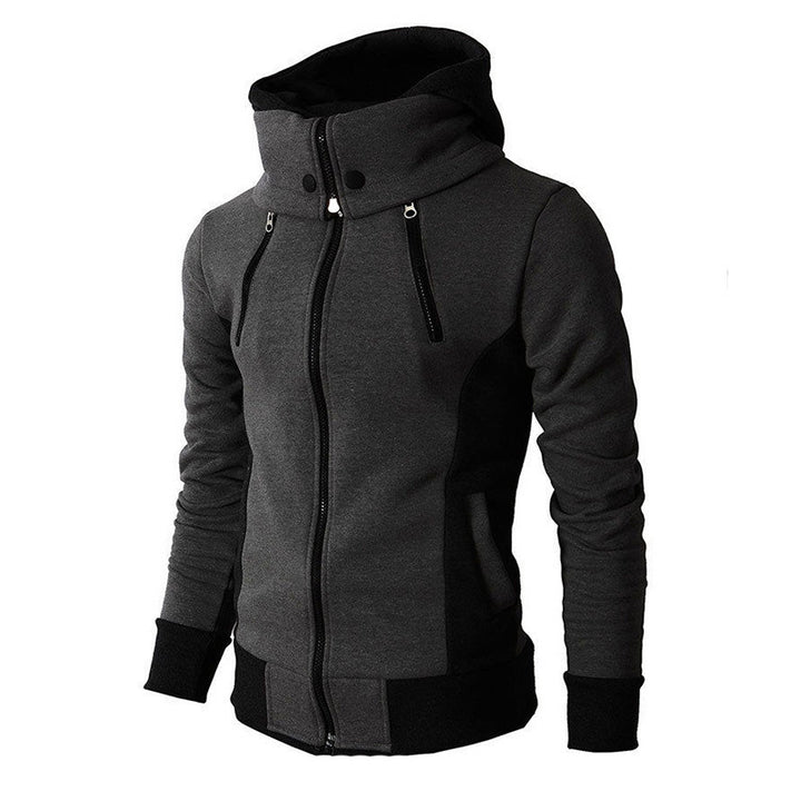 Men's innovative hooded jacket with contrasting inserts and strategic zip pockets Lisslune