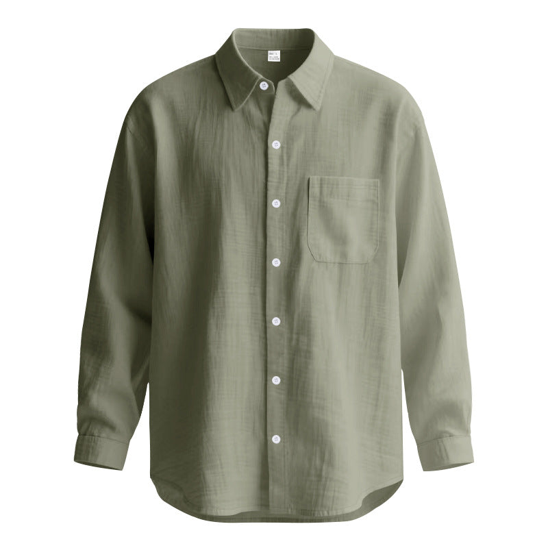 Men's Long Sleeve Shirt made of Breathable Fabric with Elegant Cut Lisslune