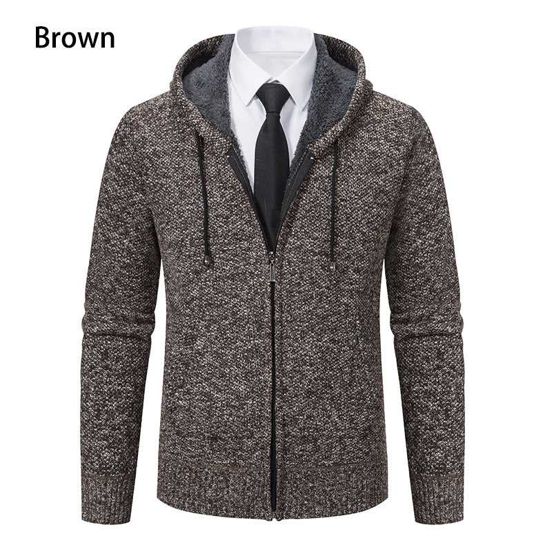 Men's cardigan with modern cut and practical zipper Lisslune