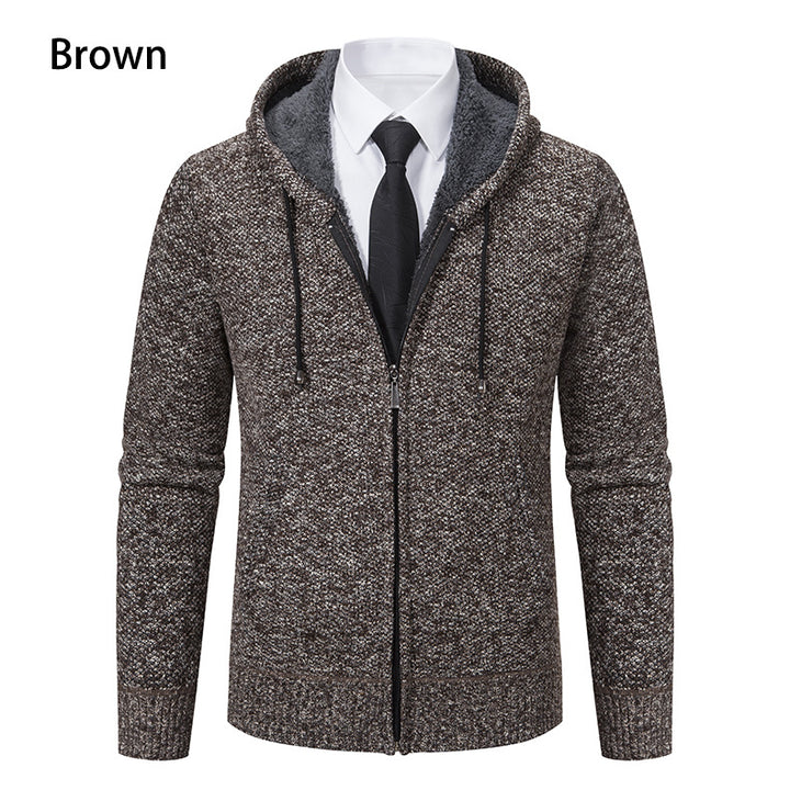 Men's cardigan with modern cut and practical zipper Lisslune