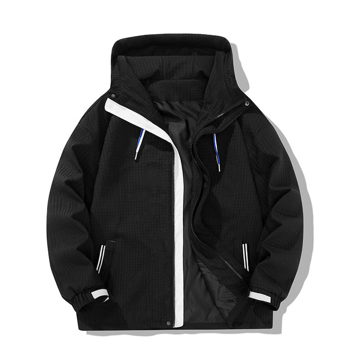 Men's lightweight windbreaker with practical zippered pockets Lisslune