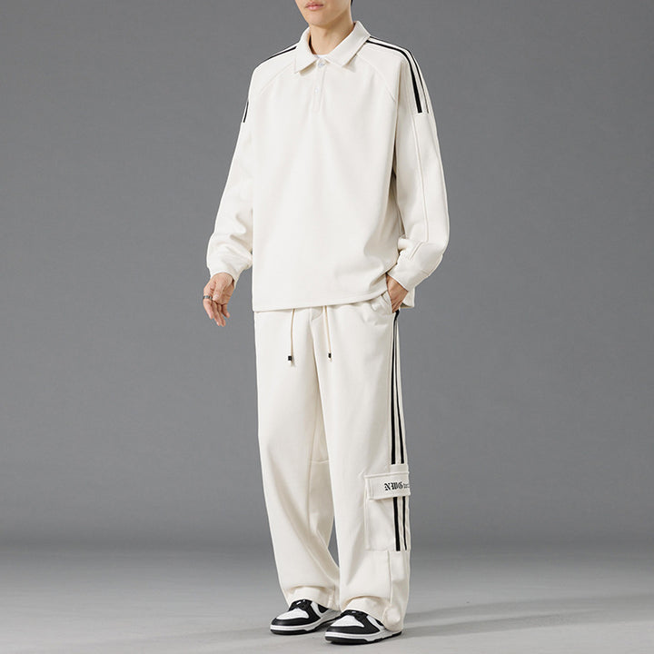 Men's sporty leisure set with high collar and practical pockets Lisslune