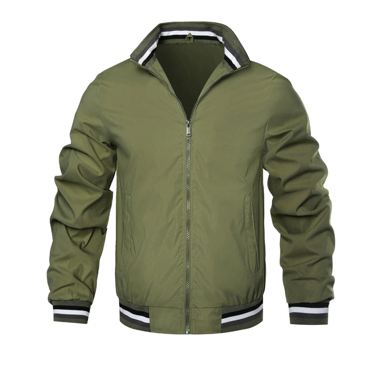 Men's fashion bomber jacket with elastic cuffs Lisslune