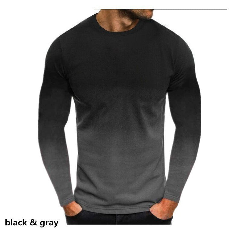 Men's long-sleeve shirt with modern gradient and fitted cut Lisslune
