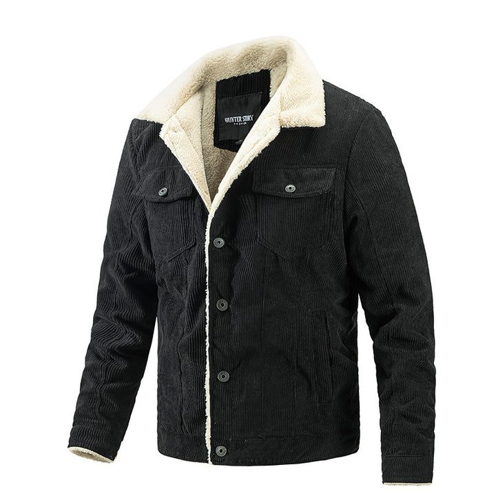 Men's cord jacket with soft teddy lining Lisslune