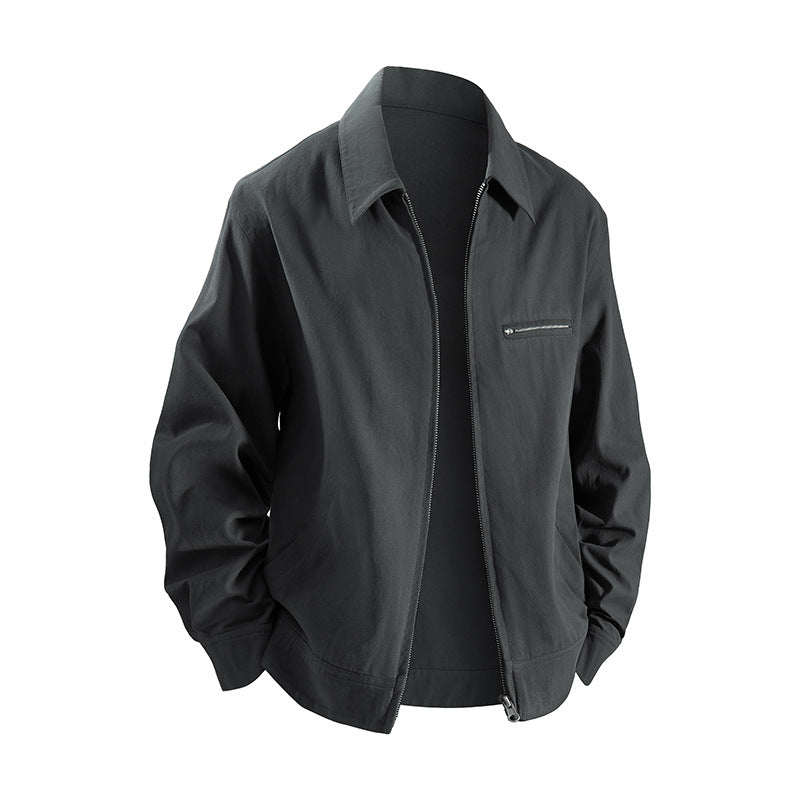 Men's casual transitional jacket with practical pockets and modern cut Lisslune