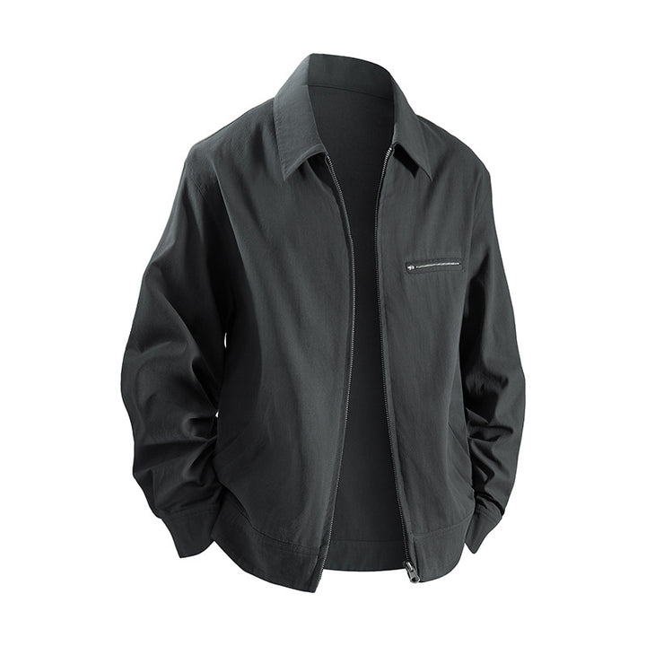 Men's casual transitional jacket with practical pockets and modern cut Lisslune