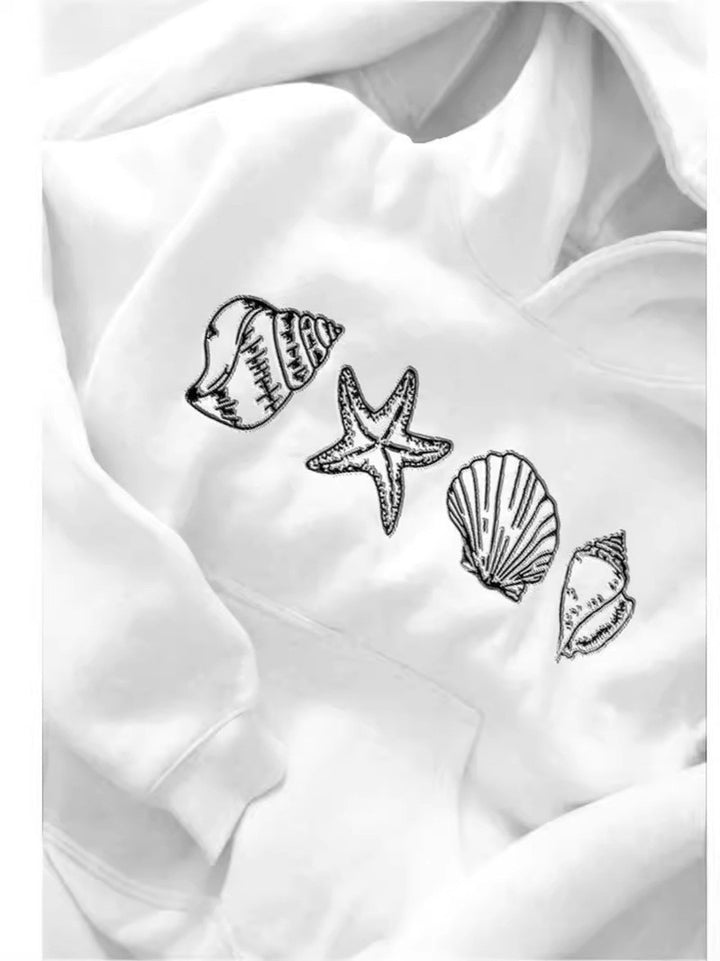 Women's hoodie with maritime motif and soft fabric Lisslune