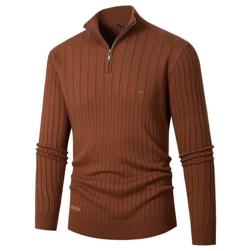 Men's sweater with stand-up collar and fine knit Lisslune