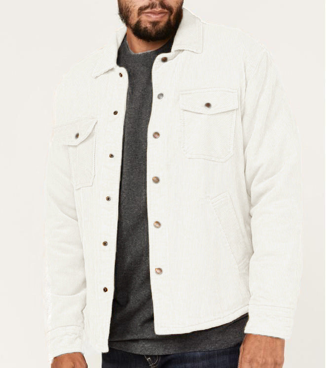 Men's casual cord jacket with practical breast and side pockets Lisslune