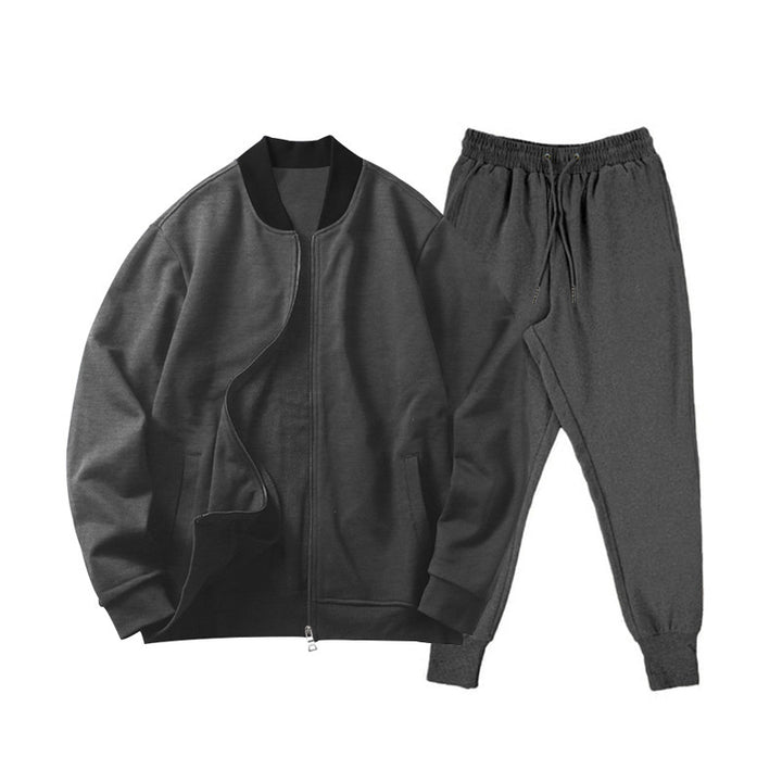 Men's sporty leisure set with soft fleece material and practical hood Lisslune